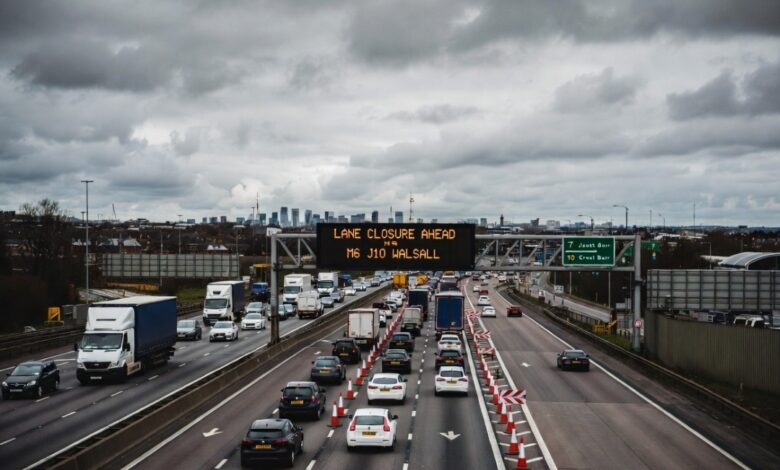 M6 Walsall Birmingham Lanes Closure: Commuters' Nightmare on a Vital Artery